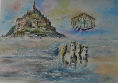 Marée montante au Mont St Michel